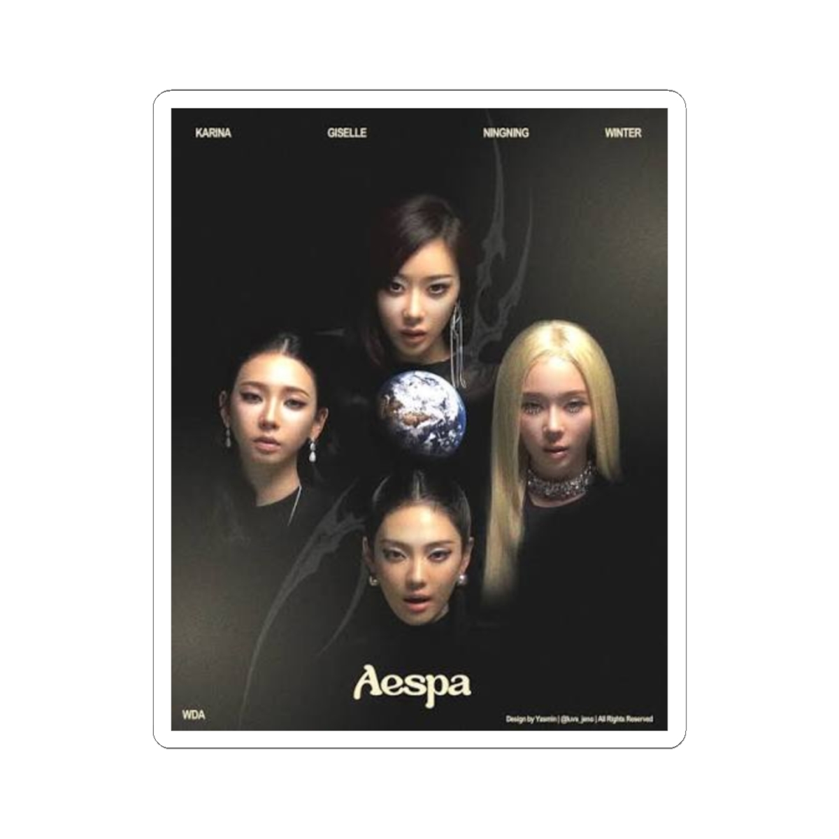 Aespa Group Sticker - alternate angle 1, merchandise